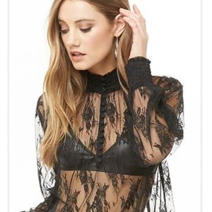 Sheer lace top